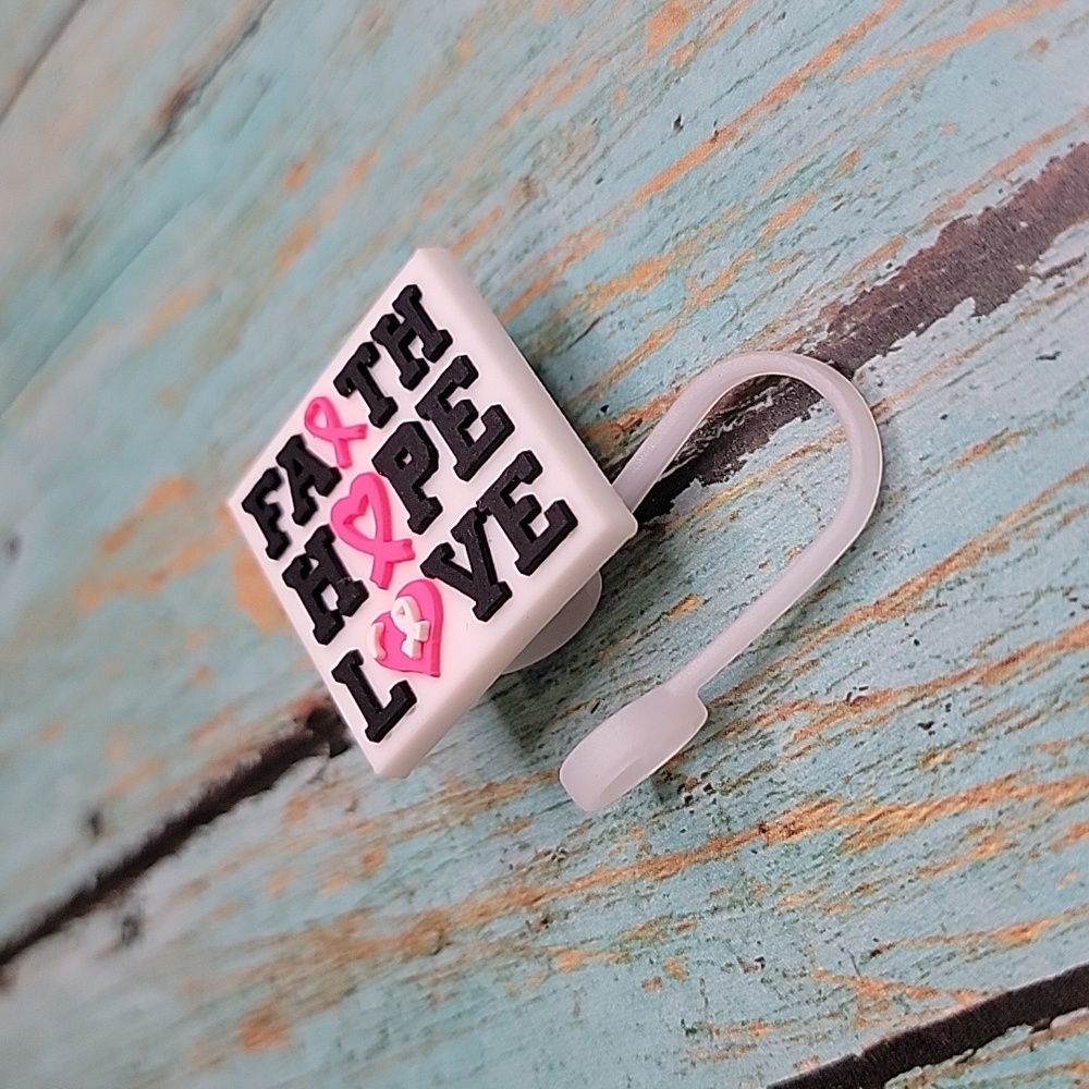 Breast Cancer Awareness Straw Topper - Picture 5 of 5